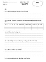 KIỂM TRA 1 TIẾT MÔN: GDCD