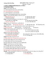 Đề KT + Đáp án Vật lí 7 (Tiết 27)