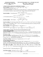 Đề thi thử ĐH lần III THPT Kinh Môn