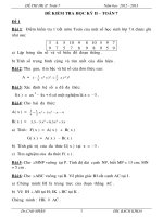 BỘ ĐỀ THI HK II LỚP 7 MÔN TOÁN