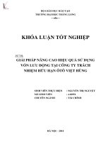 giải pháp nâng cao hiệu quả sử dụng vốn lưu động tại công ty tnhh ô tô việt hùng