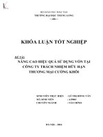 nâng cao hiệu quả sử dụng vốn tại công ty tnhh thương mại cường khôi
