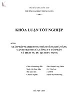 giải pháp marketing nhằm tăng khả năng cạnh tranh của công ty cổ phần và dịch vụ du lịch hi vọng