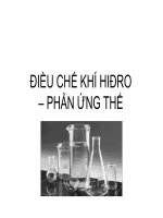 điều chế khí hidro phản ứng thế