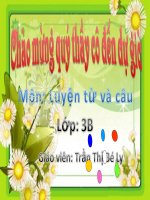 Mo rong von tu cac dan toc - Luyen tu va cau - Lop 3