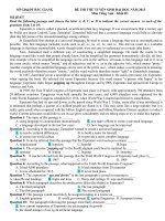 đề thi thử đại học 2013 môn tiếng anh có đáp án