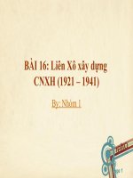 BÀI 16: Liên Xô xây dựng