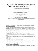 GIÁO ÁN TIẾNG ANH 6 CẢ NĂM MỚI CKTKN