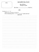 12 đề kiểm tra khảo sát hàm số cho lớp trung bình