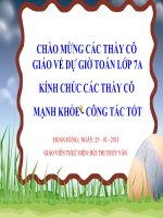 Tiết 53: Tính chất 3 đường trung tuyến trong tam giác