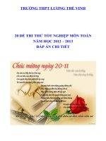 bộ đề ttots nghiệp có lời giải