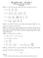 Đề kiểm tra 1 tiết số học 6 tiết 93 đề số 2