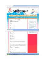 DE VIOLYMPIC VÒNG 16 LỚP 4 HOTTTTTTTTTT