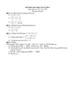 đề kiểm tra môn toán lớp 8 cuối học kì 2