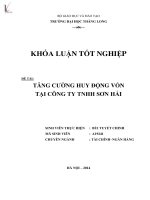 tăng cường huy động vốn tại công ty tnhh sơn hải