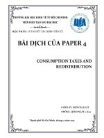 LÝ THUYẾT TÀI CHÍNH TIỀN TỆ BÀI DỊCH CONSUMPTION TAXES AND REDISTRIBUTION