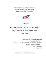 xây dựng bộ máy tìm kiếm tiếng việt dựa trên mã nguồn mở lucene