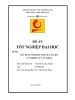 XÂY DỰNG WEBSITE CHIA SẺ TÀI LIỆU VÀ NGHIÊN CỨU TỪ KHÓA