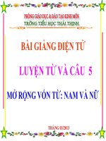 LTVC: Mo rong von tu: Nam va nu