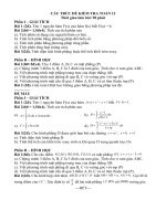 Cấu trúc đề Toán 12định kỳ (GT-HH) HK2