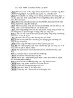 CÂU HỎI  PHẦN  THI THEO DÒNG LỊCH  SỬ