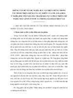 NHỮNG VẤN ĐỀ VỀ CHỦ NGHĨA DUY VẬT BIỆN CHỨNG TRONG TÁC PHẨM “BIỆN CHỨNG CỦA TỰ NHIÊN” CỦA PH. ĂNGGHEN. Ý NGHĨA ĐỐI VỚI CUỘC ĐẤU TRANH BẢO VỆ VÀ PHÁT TRIỂN CHỦ NGHĨA MÁCLÊNIN Ở NƯỚC TA TRONG GIAI ĐOẠN HIỆN NAY