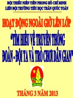 CHƯƠNG TRÌNH HOẠT ĐỘNG ĐỘI 26-3-2013