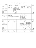 Đề kiểm tra 15 phút chương 4 có ma trận
