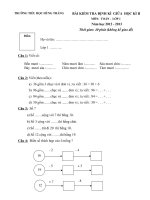 Đề KSCL giữa kì 2 năm 2012-2013