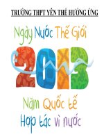 NGÀY NƯỚC SẠCH THẾ GIỚI
