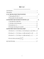 Các dạng toán và phương pháp giải tích phân