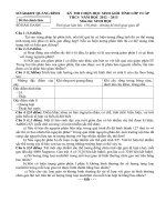 Đề và đáp án thi HSG tỉnh Quảng Bình