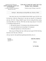 Báo cong công tác y tế học đường