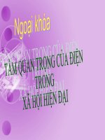 ngoại khóa về: điện năng với cuộc sống