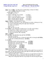 Đáp án đề thi HSG vòng trường - NH 2012-2013