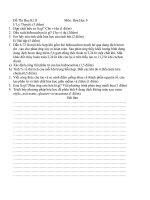 đề thi học kì II môn Hóa học 9 thử