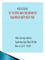 bài giảng tư tưởng hồ chí minh về đoàn kết dân tộc