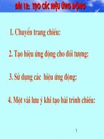 Bai 12. Tao cac hieu ung dong