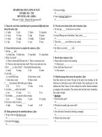 De thi giua ky 2 mon tieng anh 6 (2012 - 2013)