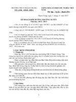 Kế hoạch BDTX tổ Anh - Sinh -Hóa