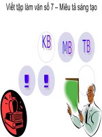 MIÊU TẢ SÁNG TẠO - THƯ VIỆN BÀI GIẢNG ĐIỆN TỦ