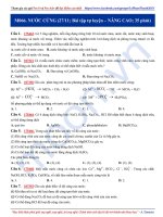 Luyện thi đại học môn hóa  nâng cao nước cứng