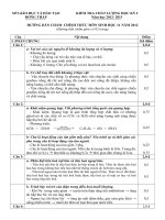 Đáp án HK 1 năm 2012-2013