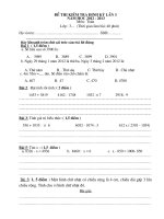 Đề thi ĐKL3 lớp 3- Năm học 2012- 2013