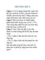 bản tin môn hóa 8