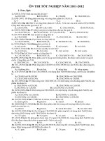 Phân dạng câu hỏi trắc nghiệm hóa 12- ÔN THI TNTHPT NẲM