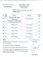 Lịch công tác tuần 31