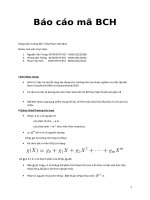 Mã BCH và ReedSalamon (BCH and ReedSalamon Coding)