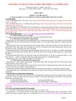 TÍCH HỢP NĂNG LƯỢNG TRONG MÔN VẬT LÍ