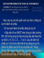 Hướng dẫn hồ sơ đăng ký dự thi ĐH-CĐ năm 2013